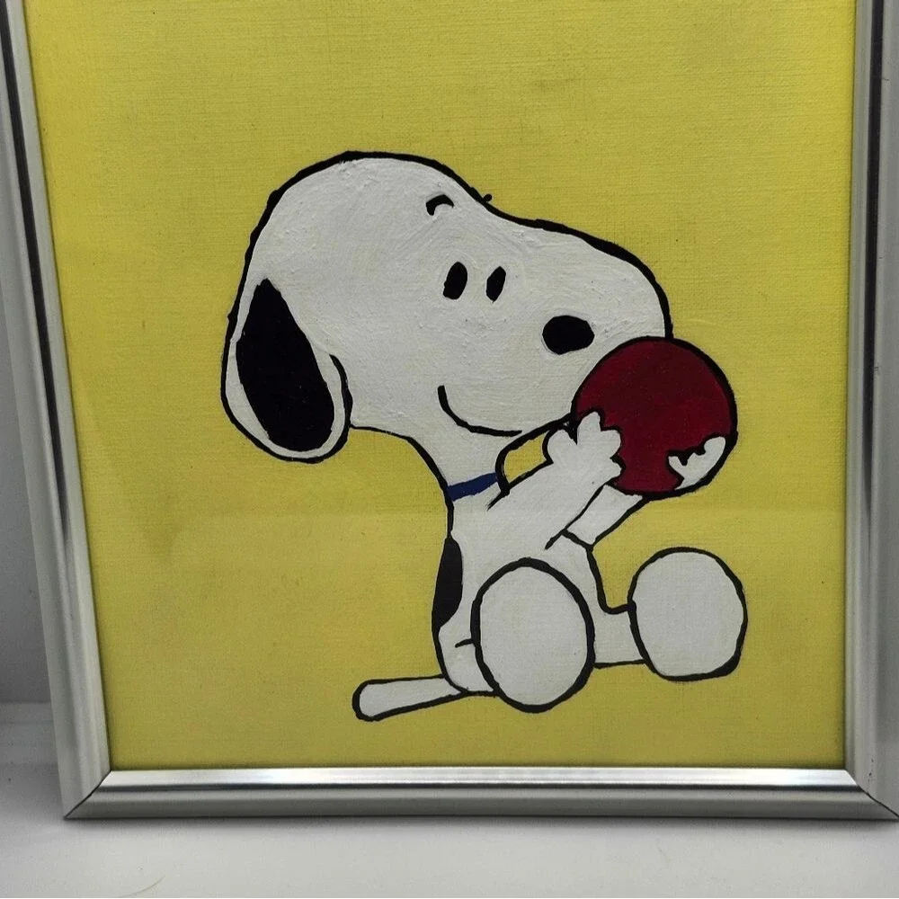 Hand Crafted Cartoon Beagle Dog Framed 8x10